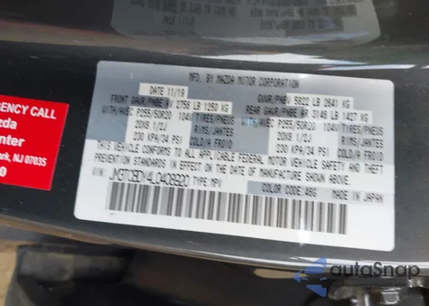 2020 Mazda Cx-9 Grand Touring из США, поврежденный, VIN JM3TCBDY4L0408920